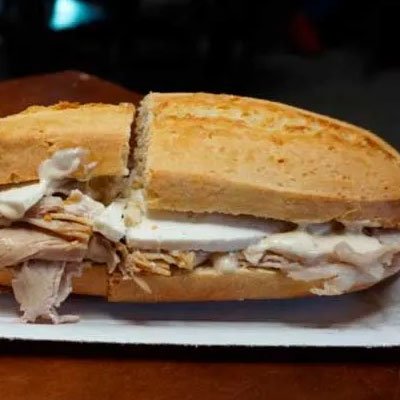 Roasted Pork Leg and Cheese Sandwich